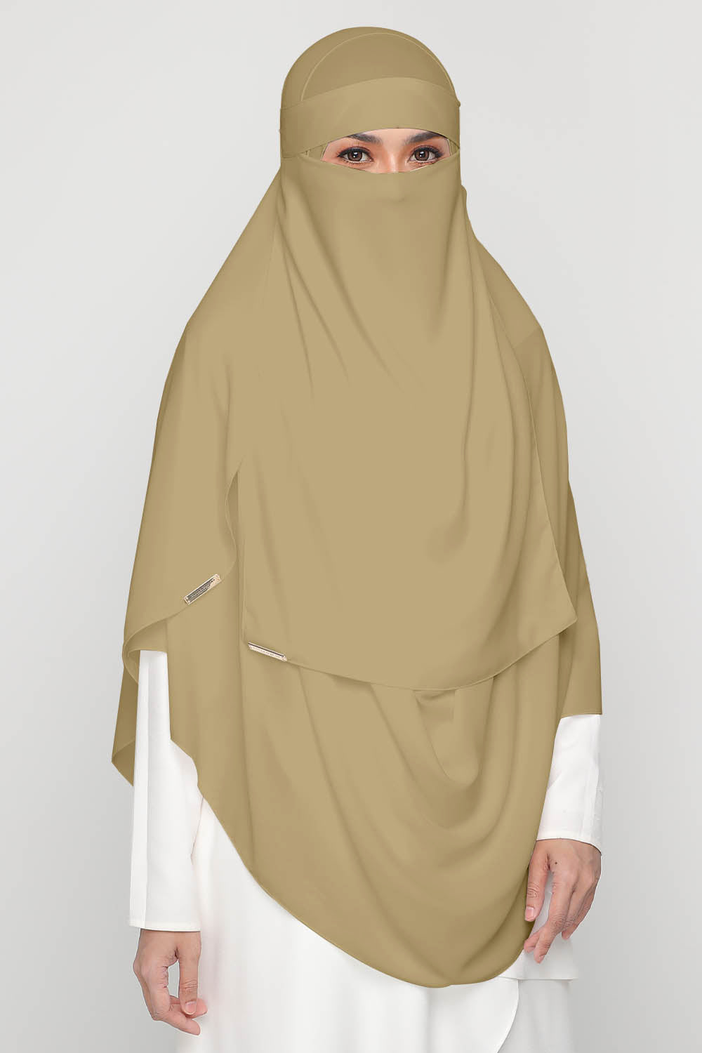 Instant Niqab Greenish Brown