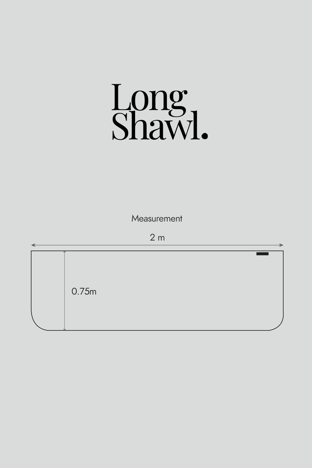 Long Shawl Blue