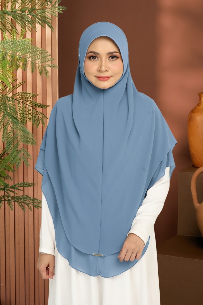 Khimar 2-Layer Slate Blue