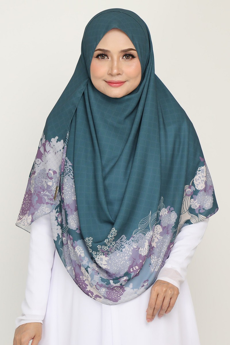 [AS-IS]-Long Shawl Printed Chandana Crowd Flower