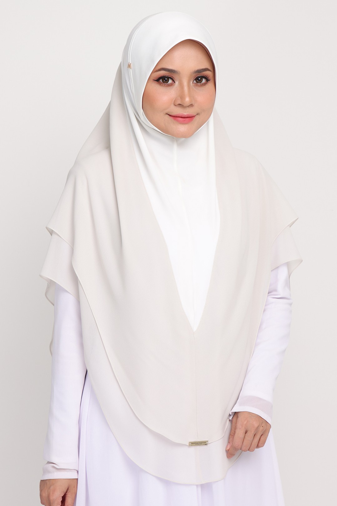 [AS-IS]- Khimar 3 Layer Eggshell White