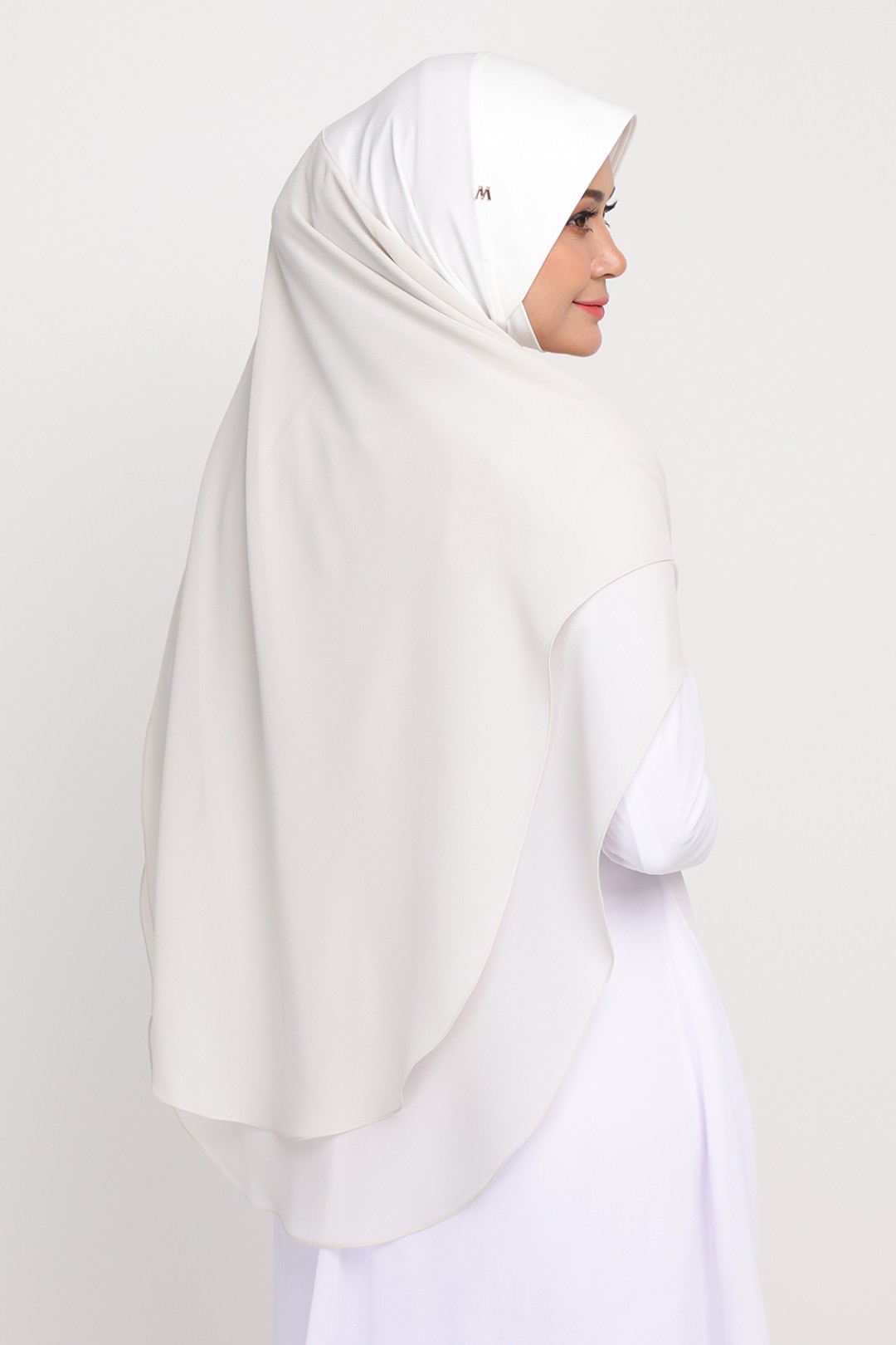 [AS-IS]- Khimar 3 Layer Eggshell White