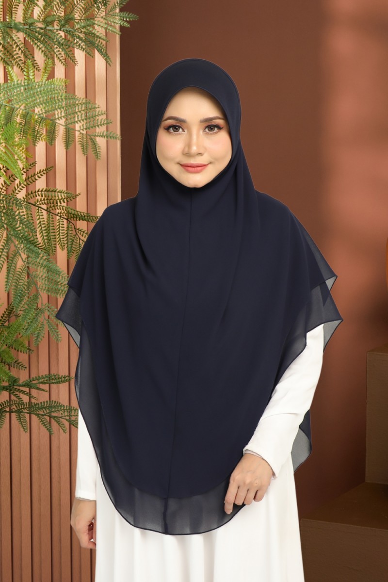 Khimar 2-Layer Ezrak Blue