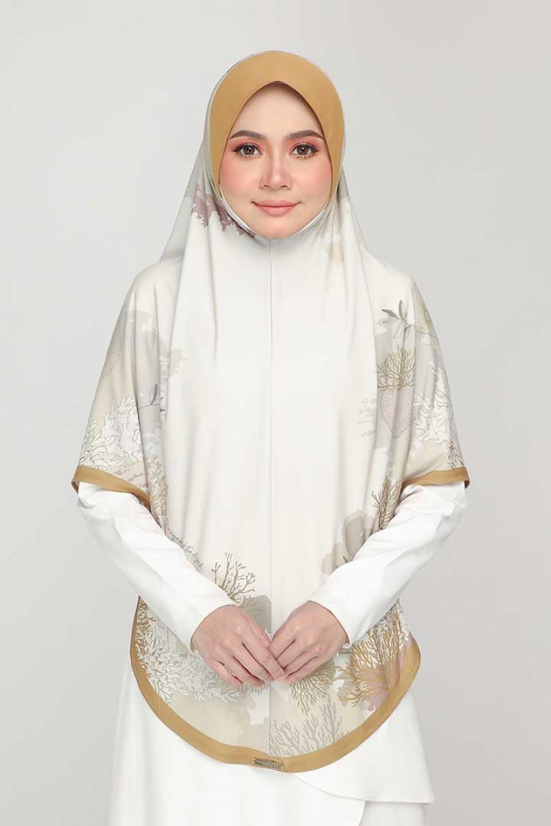 As-Is Sarung Printed Coral Creamy