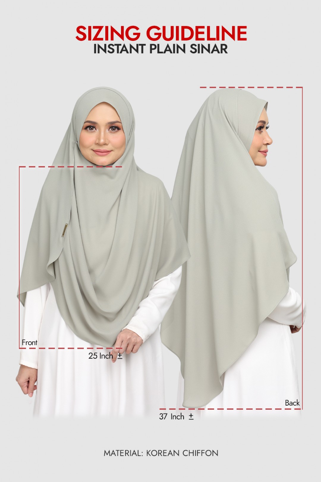 [AS-IS]-Instant Plain Sinar Lace Grey