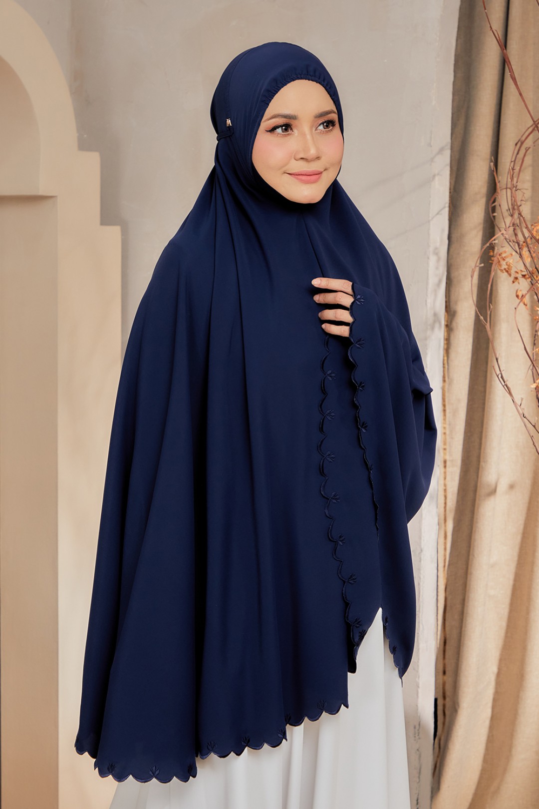 Mini Telekung Aminah Honey White