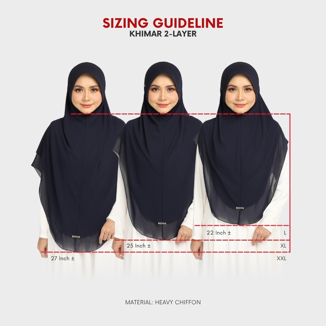 Khimar 2-Layer Cherna Black