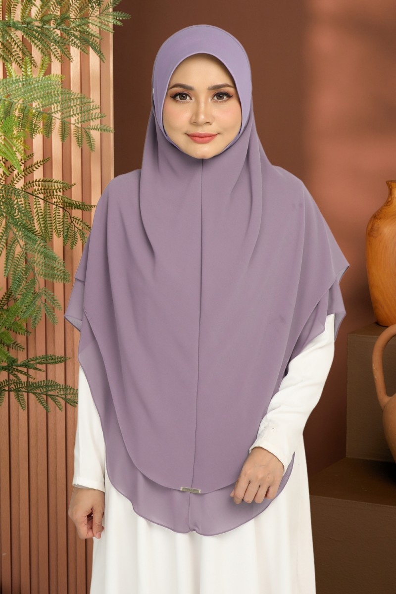 Khimar 2-Layer Heather Purple