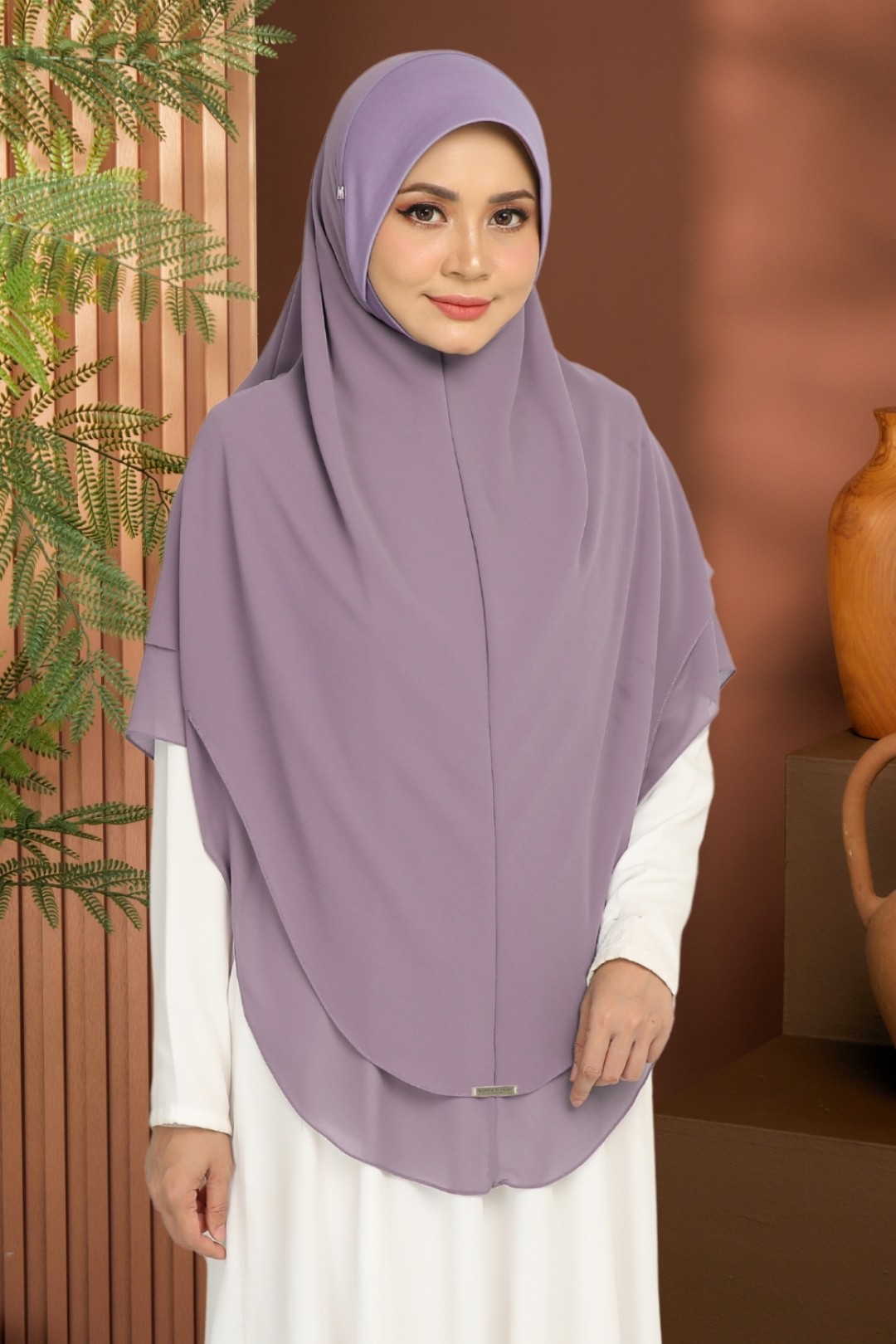 Khimar 2-Layer Heather Purple