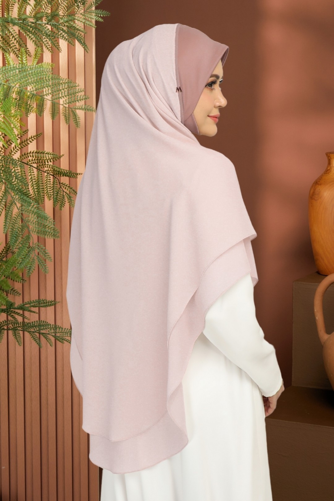 Khimar 2-Layer Light Beige