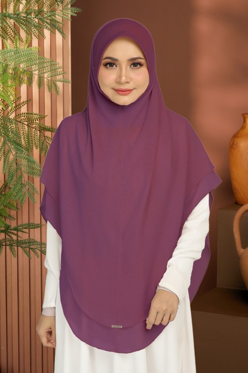 Khimar 2-Layer Burnt Burgundy