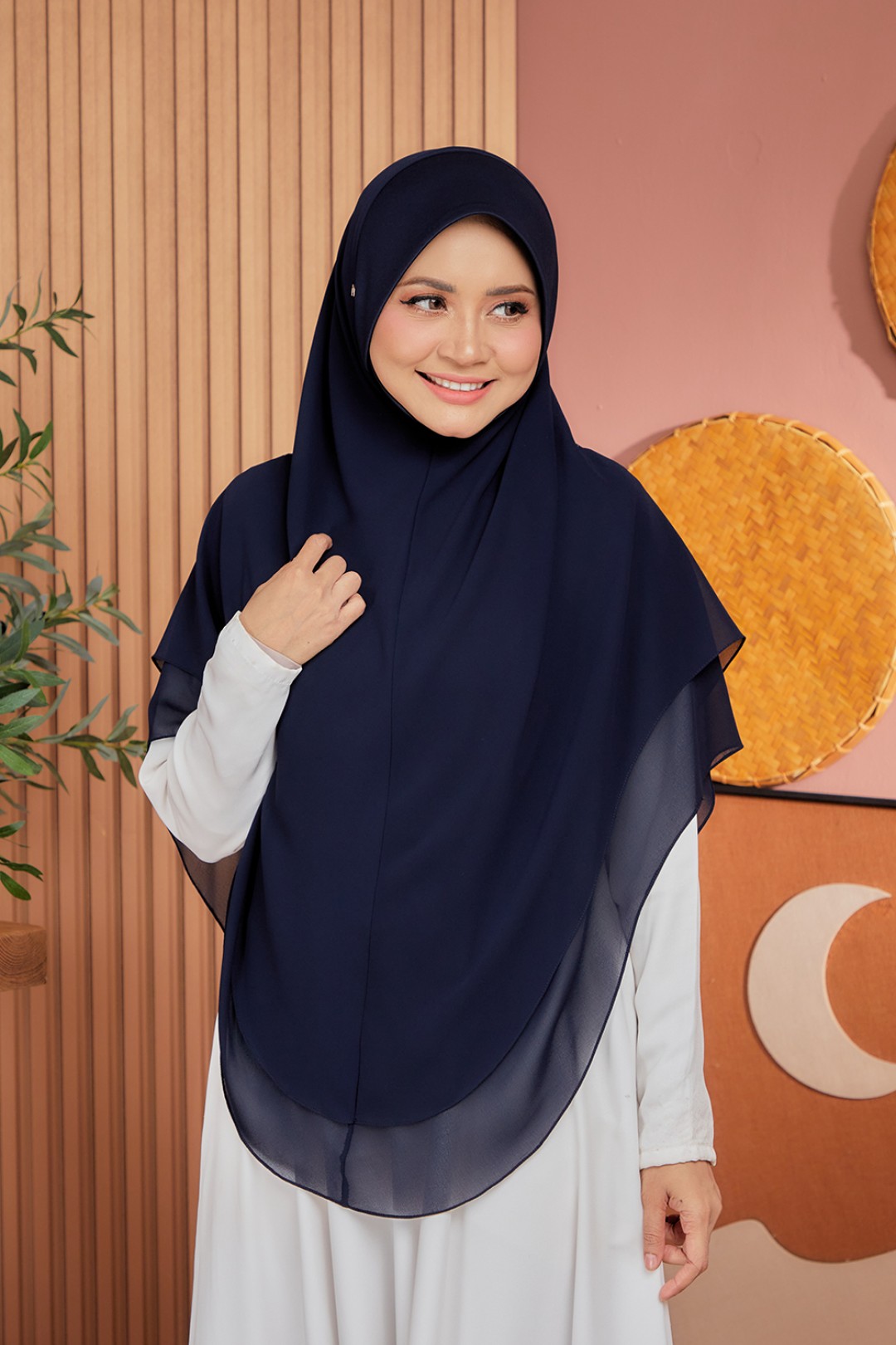 Khimar 2-Layer Cherna Black