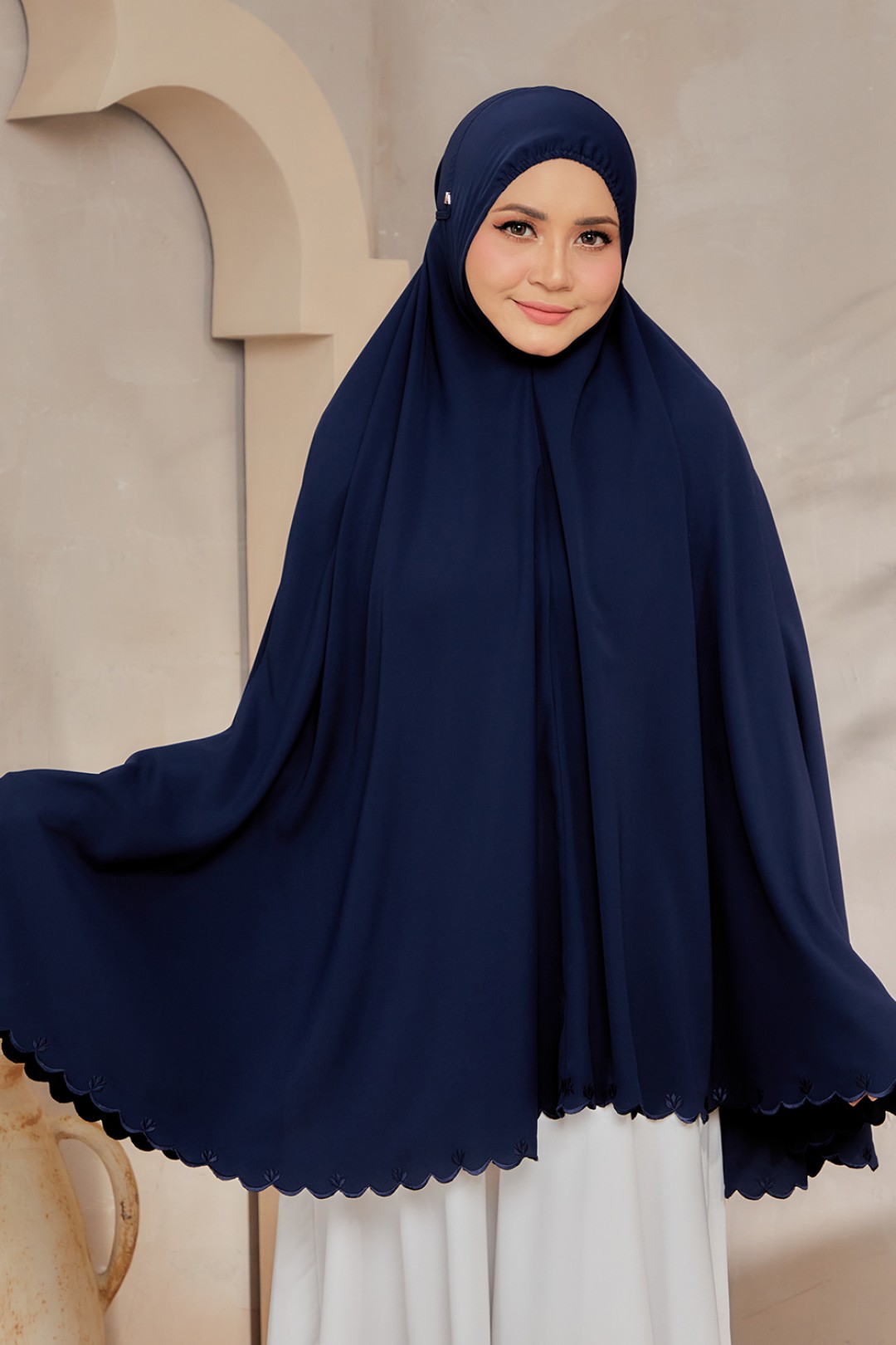 Mini Telekung Aminah Russian Blue