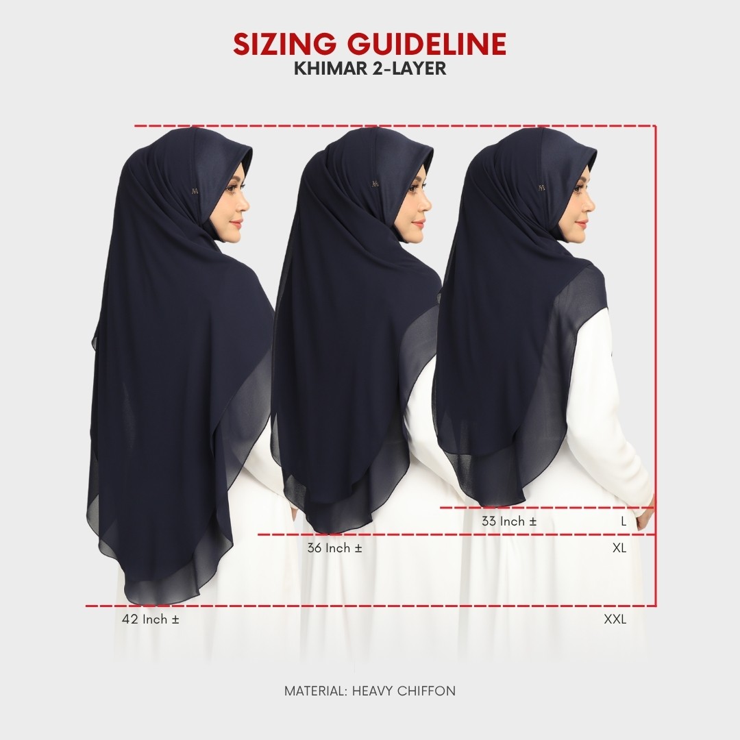 Khimar 2-Layer Cherna Black