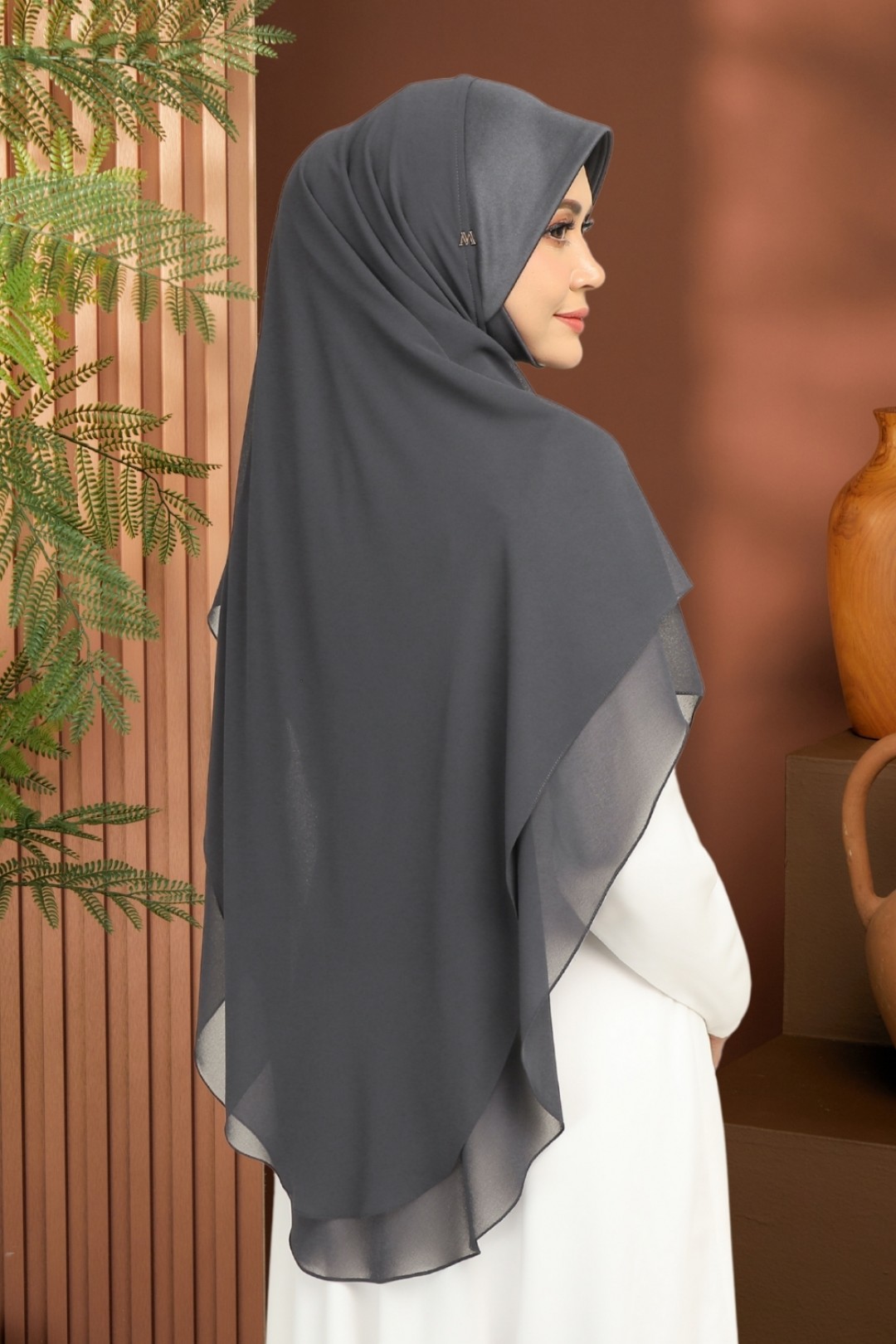 Khimar 2-Layer Dim Gray