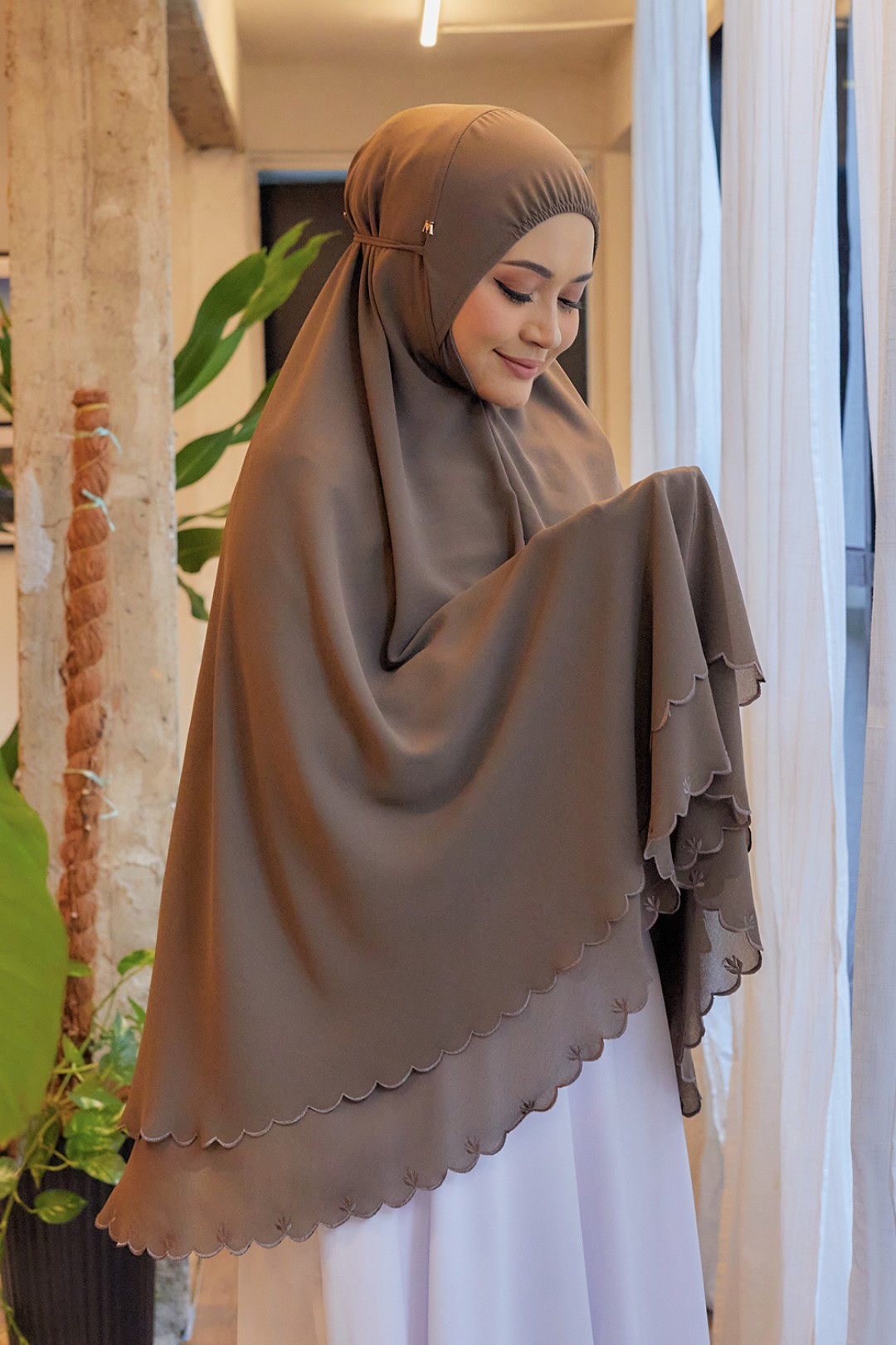Mini Telekung Fatimah Baby Pink