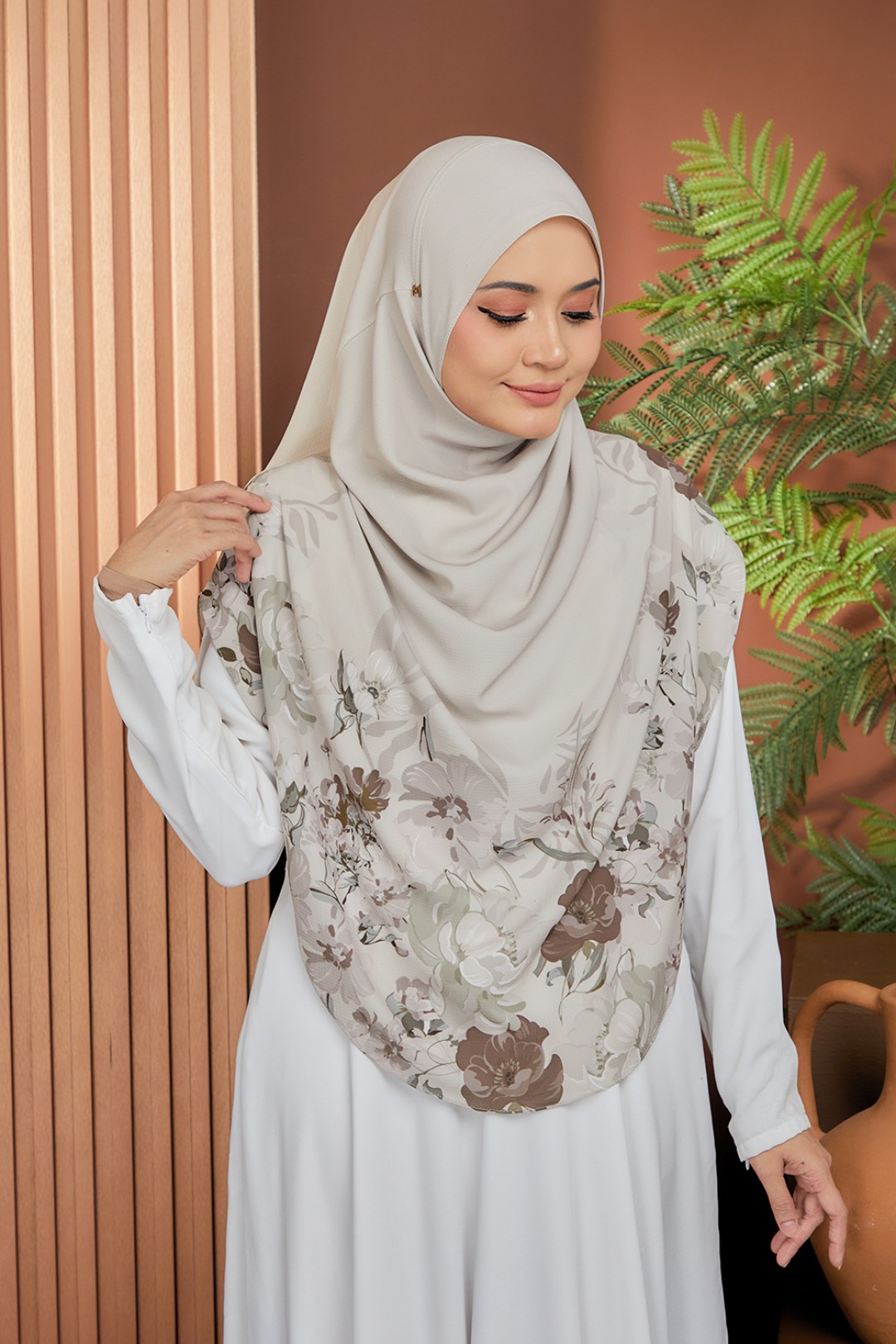 Umma Printed Budi Coral Blossom