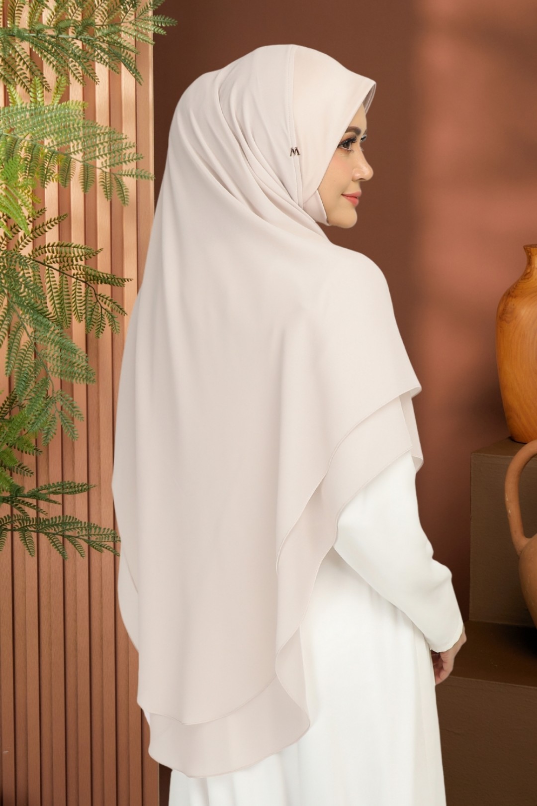 Khimar 2-Layer Almond