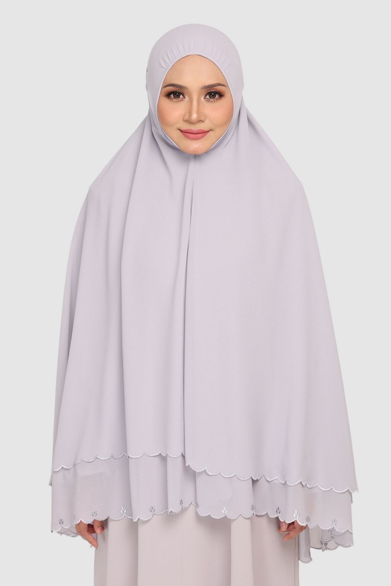 [AS-IS] Mini Telekung Fatimah Flash Grey