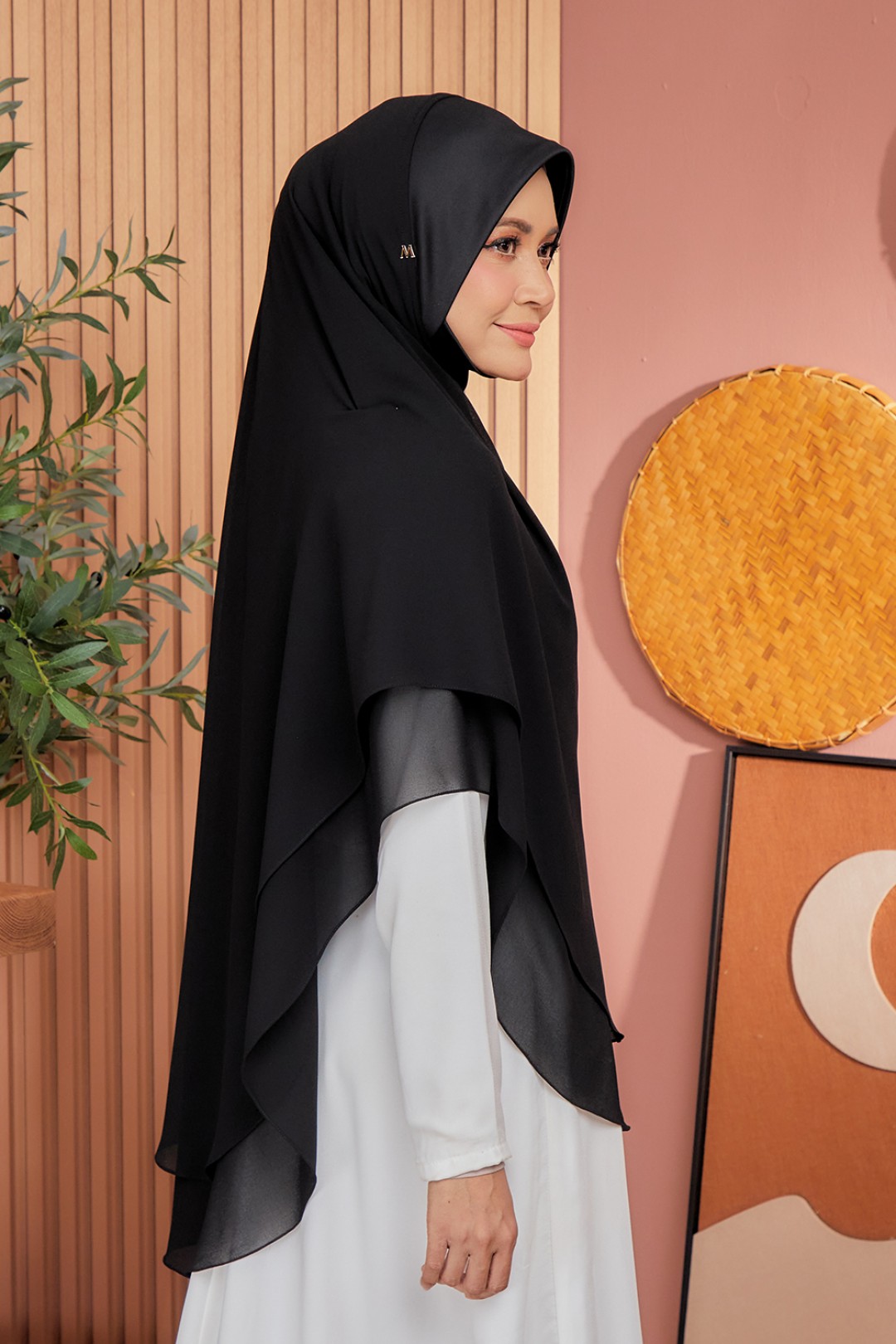 Khimar 2-Layer Cherna Black