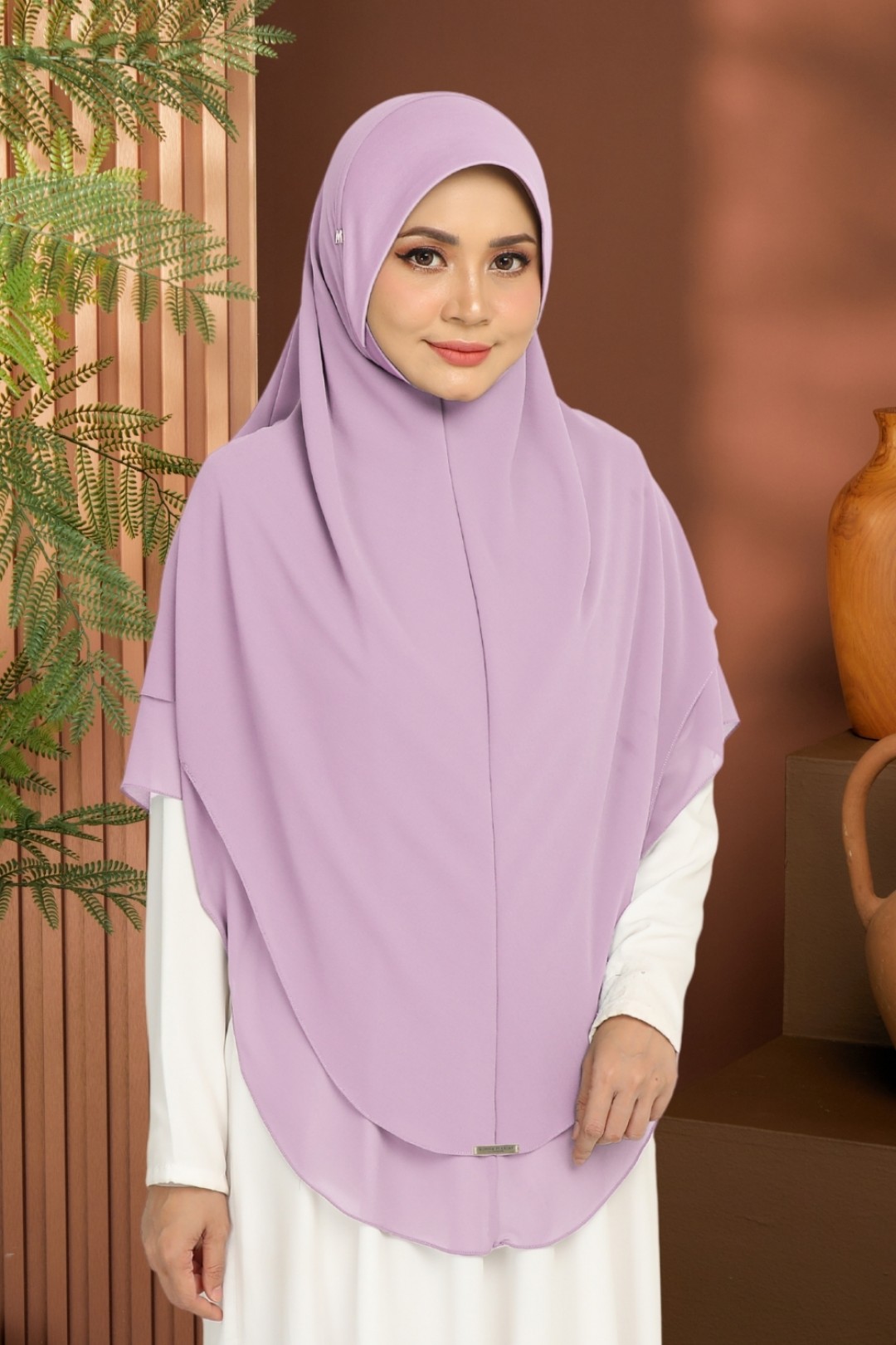 Khimar 2-Layer Purple Lilac