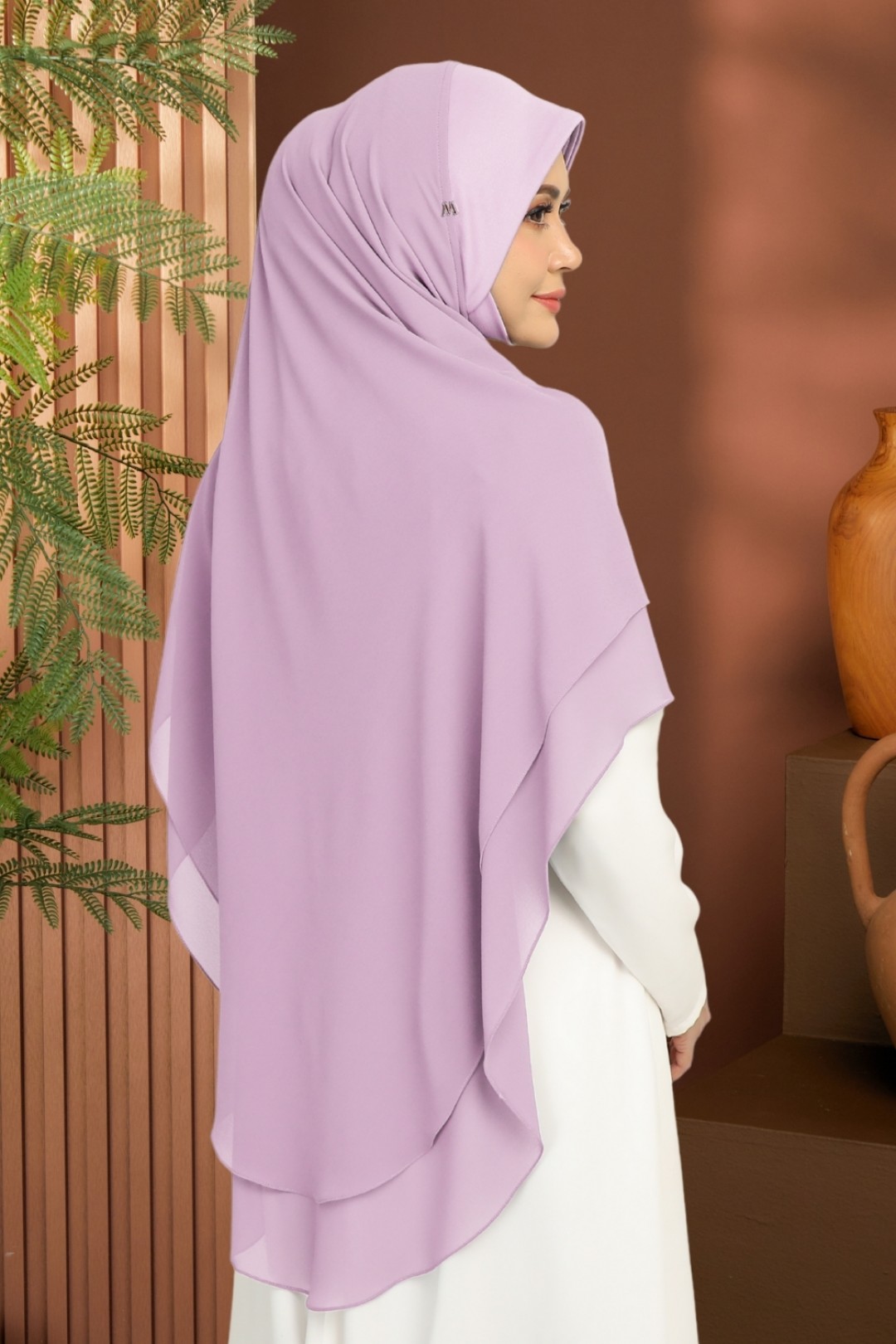 Khimar 2-Layer Purple Lilac