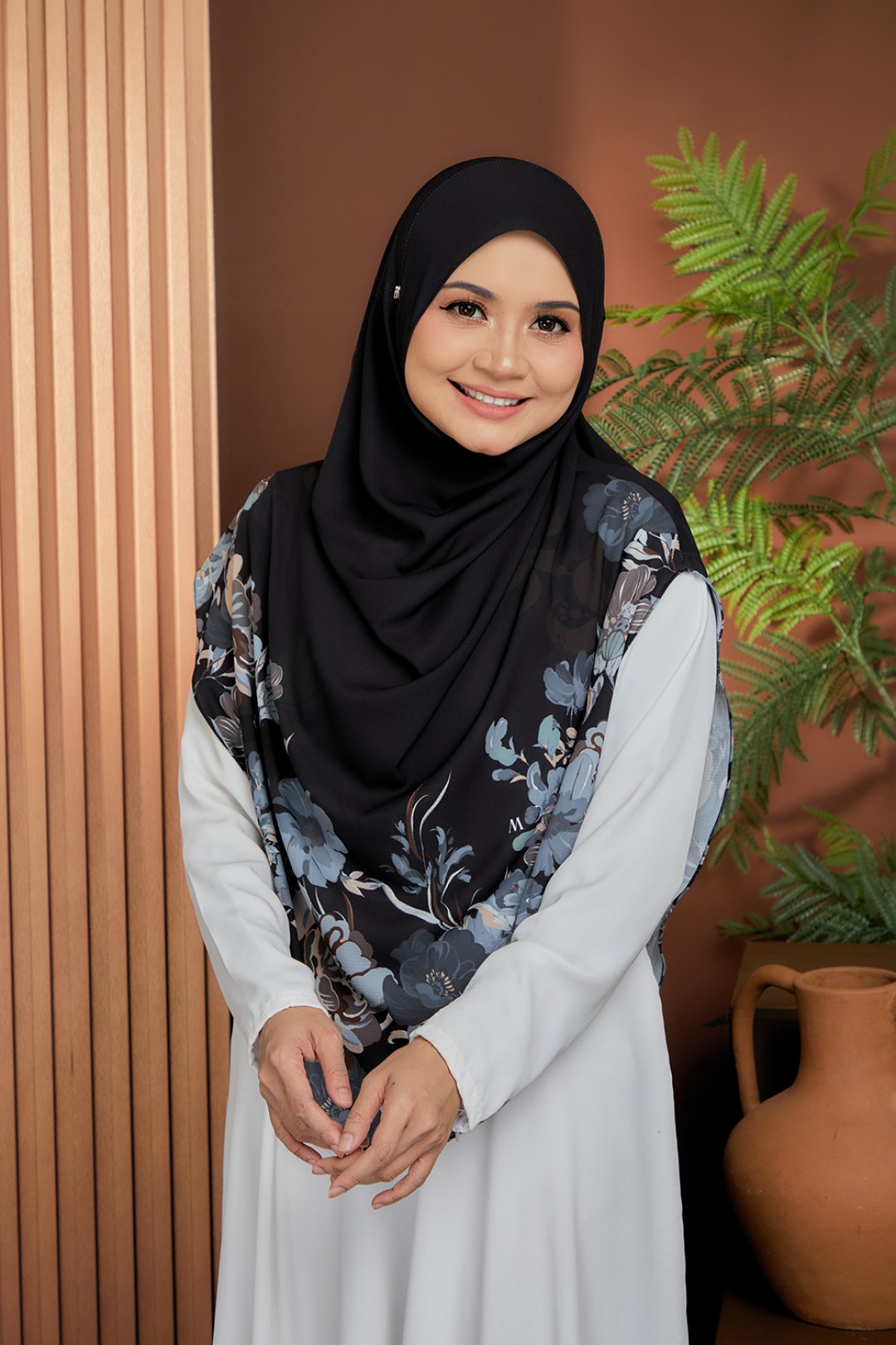 Umma Printed Budi Coral Blossom