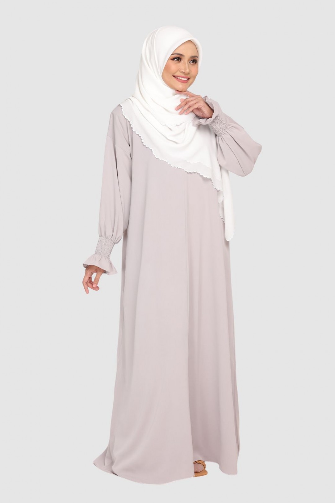 [AS-IS] Mini Telekung Fatimah Flash Grey