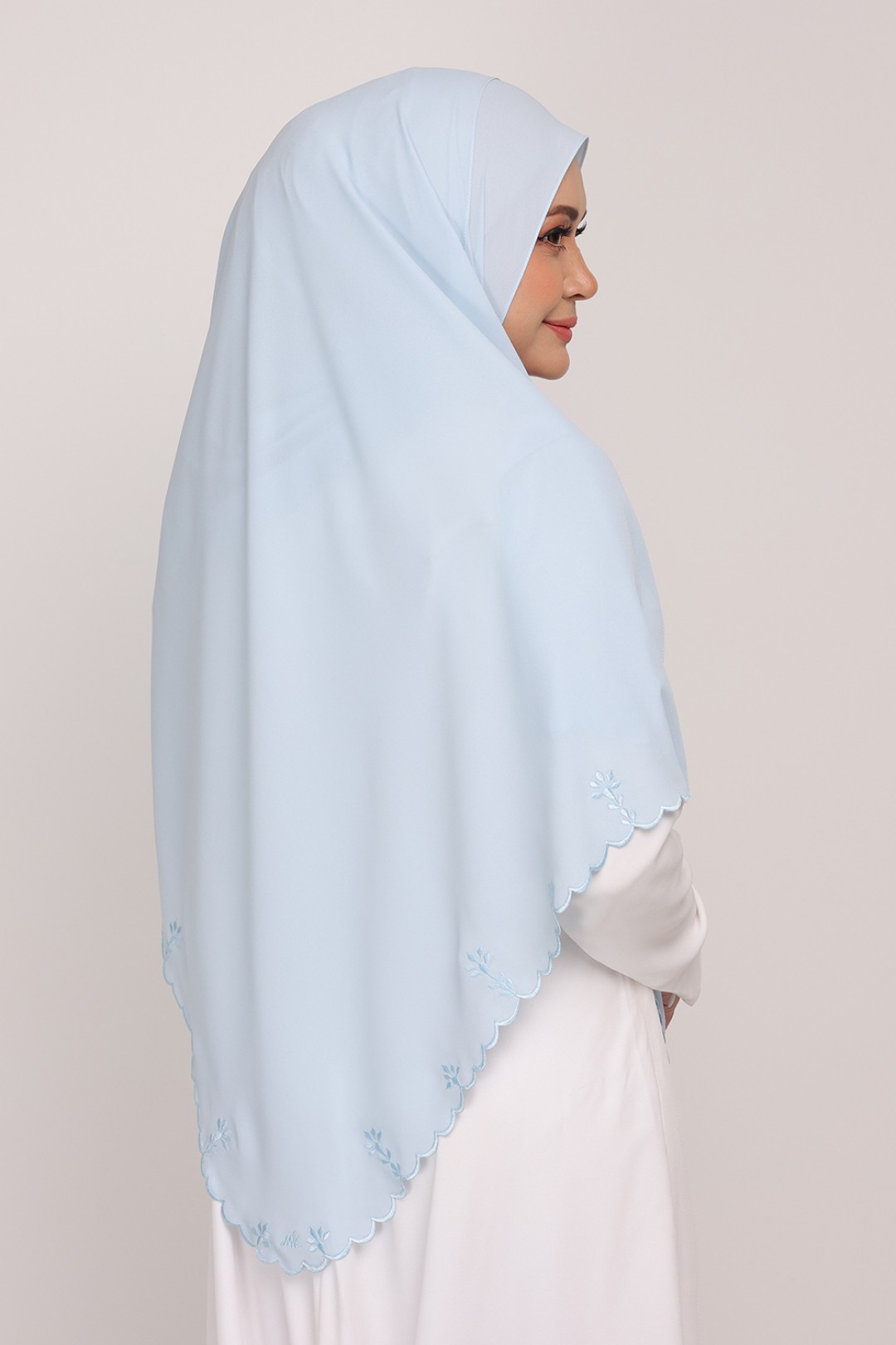 [AS-IS]-Shawl Sulam Alice Sky