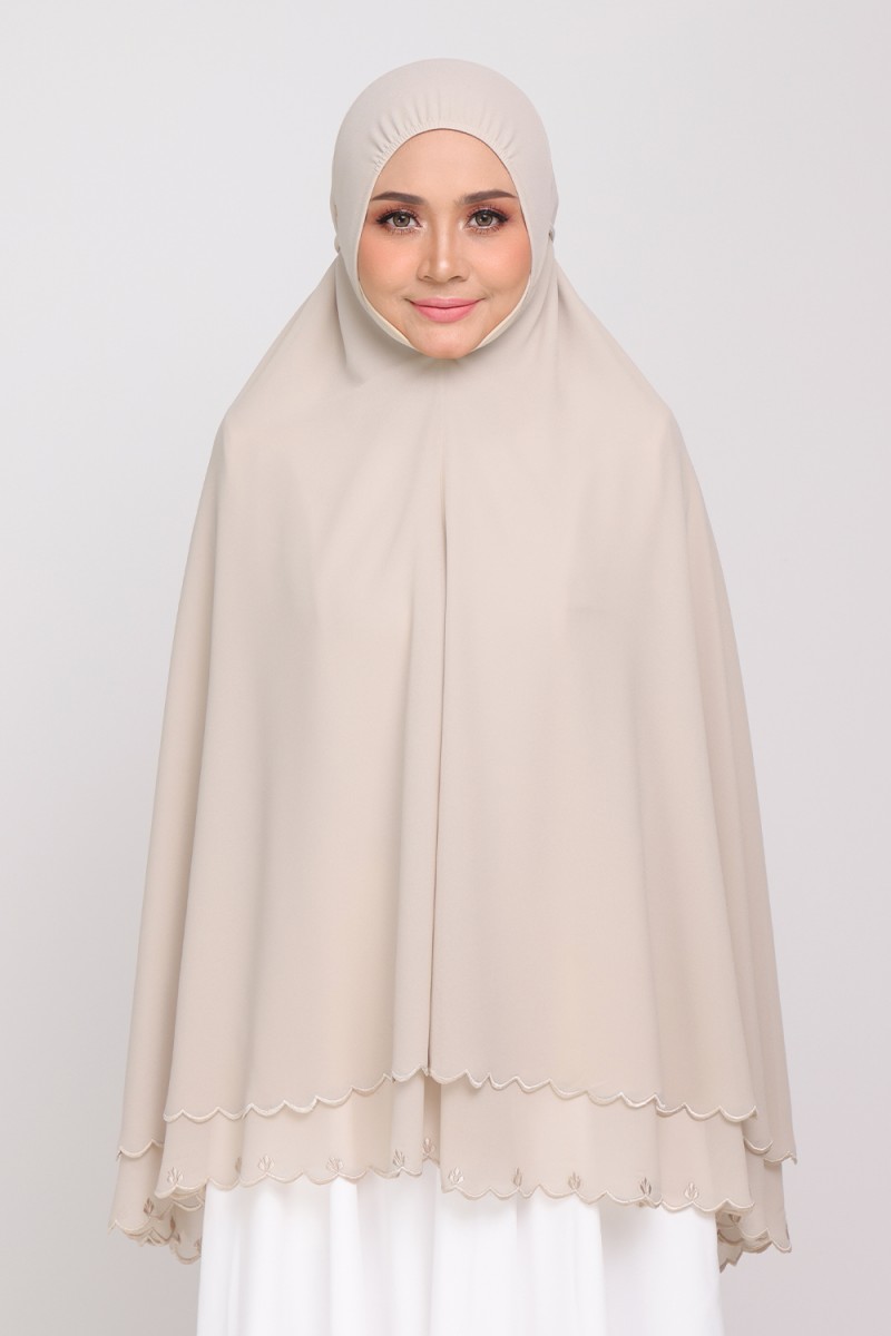[AS-IS]-Mini Telekung Fatimah Almond Dun