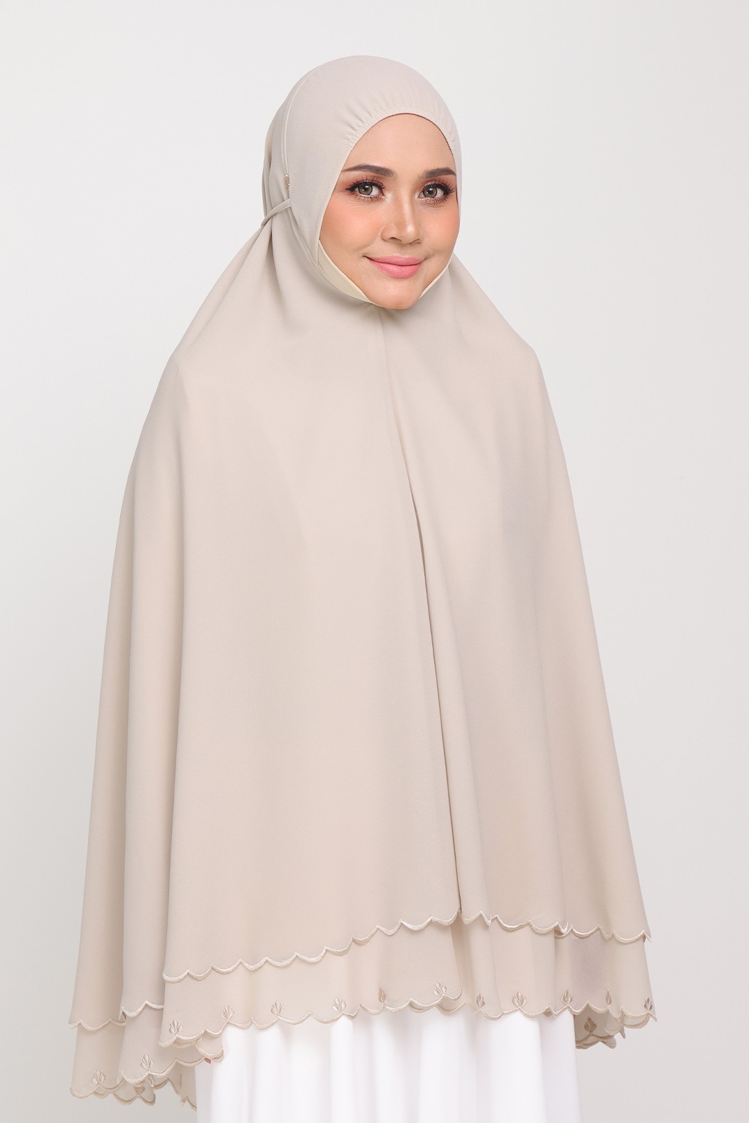 [AS-IS]-Mini Telekung Fatimah Almond Dun