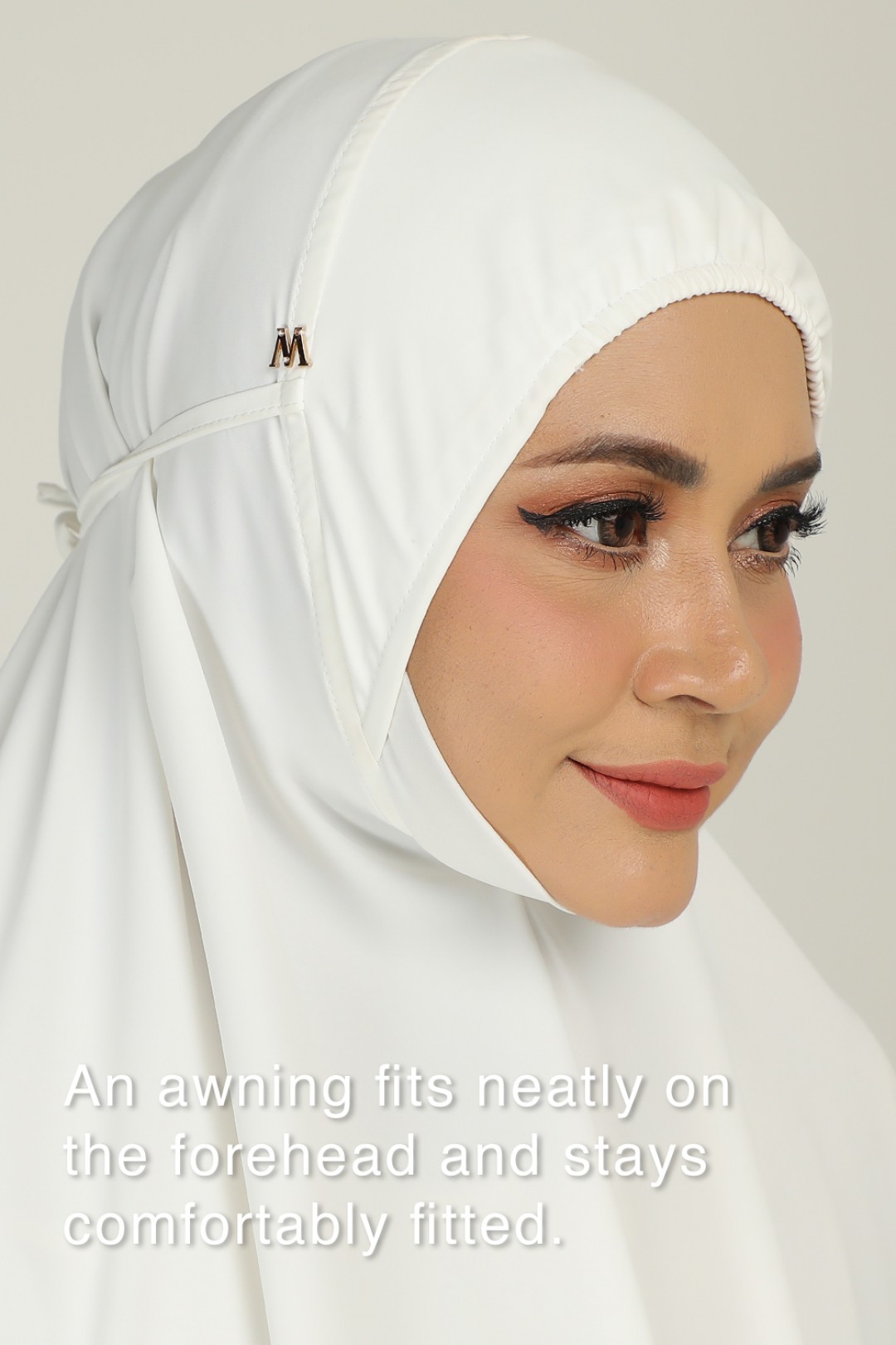 Mini Telekung Aminah Honey White