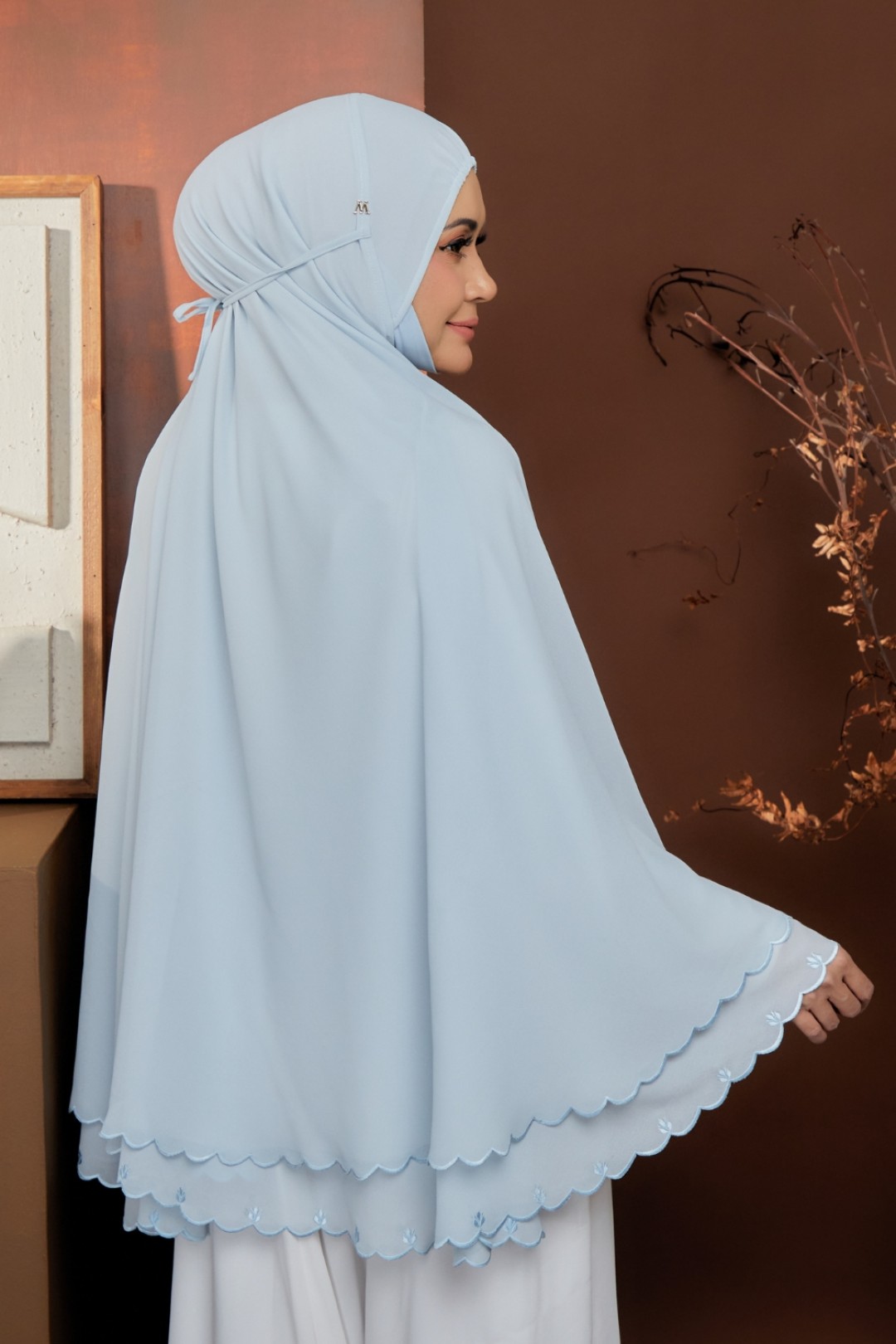 Mini Telekung Fatimah Powder Blue