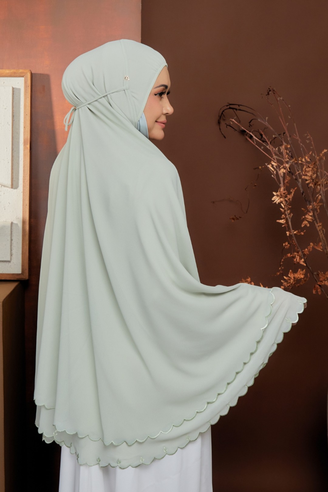 Mini Telekung Fatimah Pastel Green