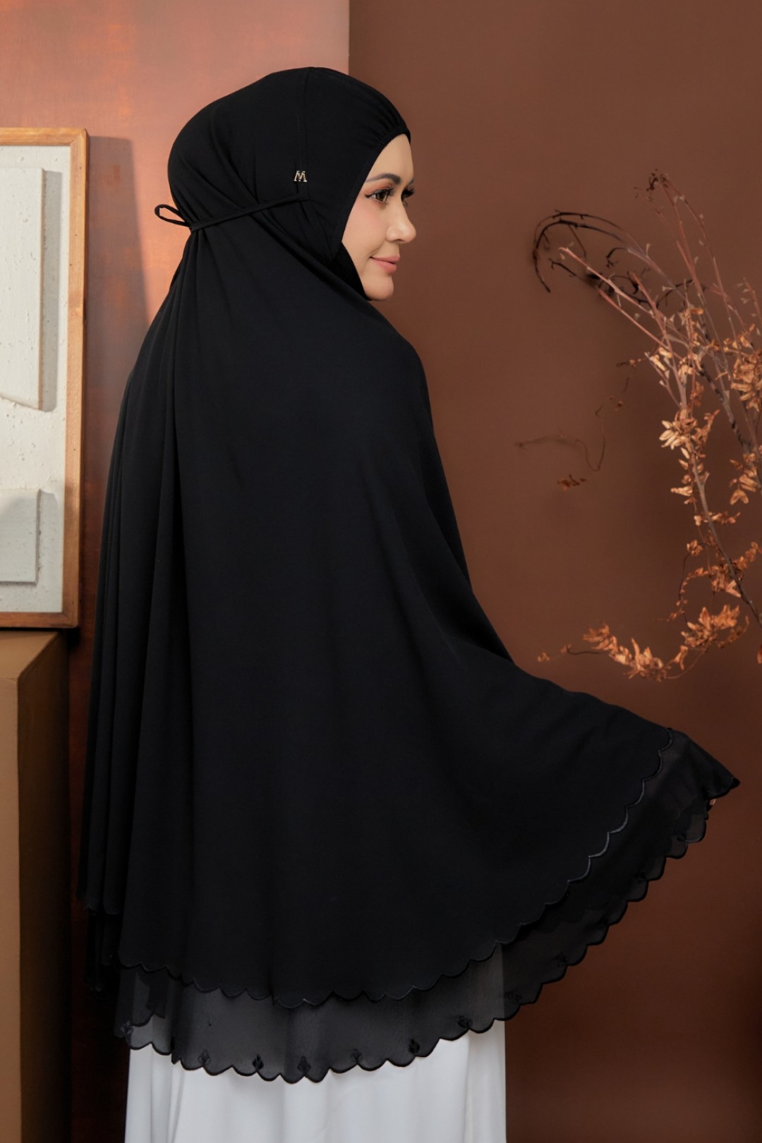 Mini Telekung Fatimah Luxe Black