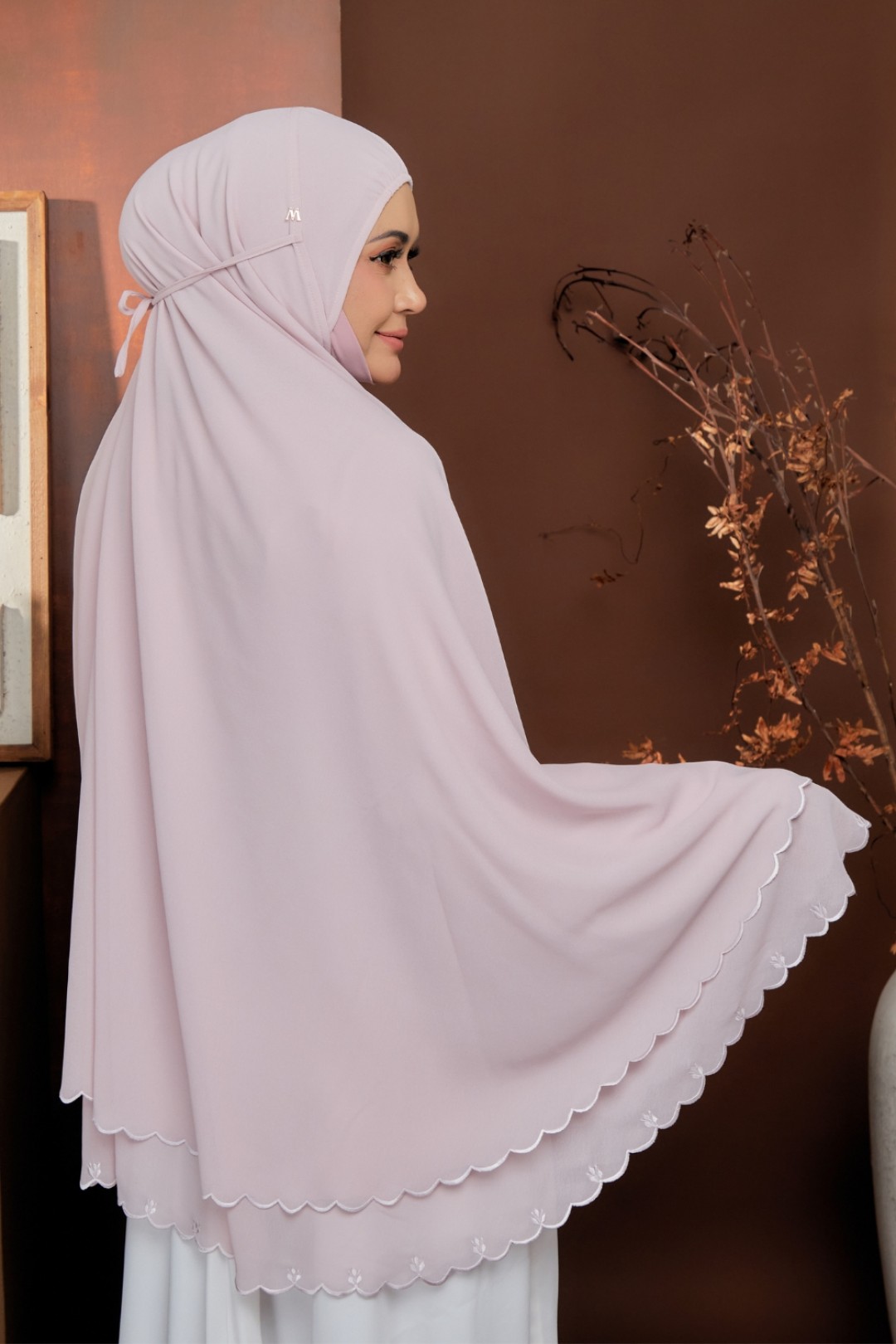 Mini Telekung Fatimah Baby Pink