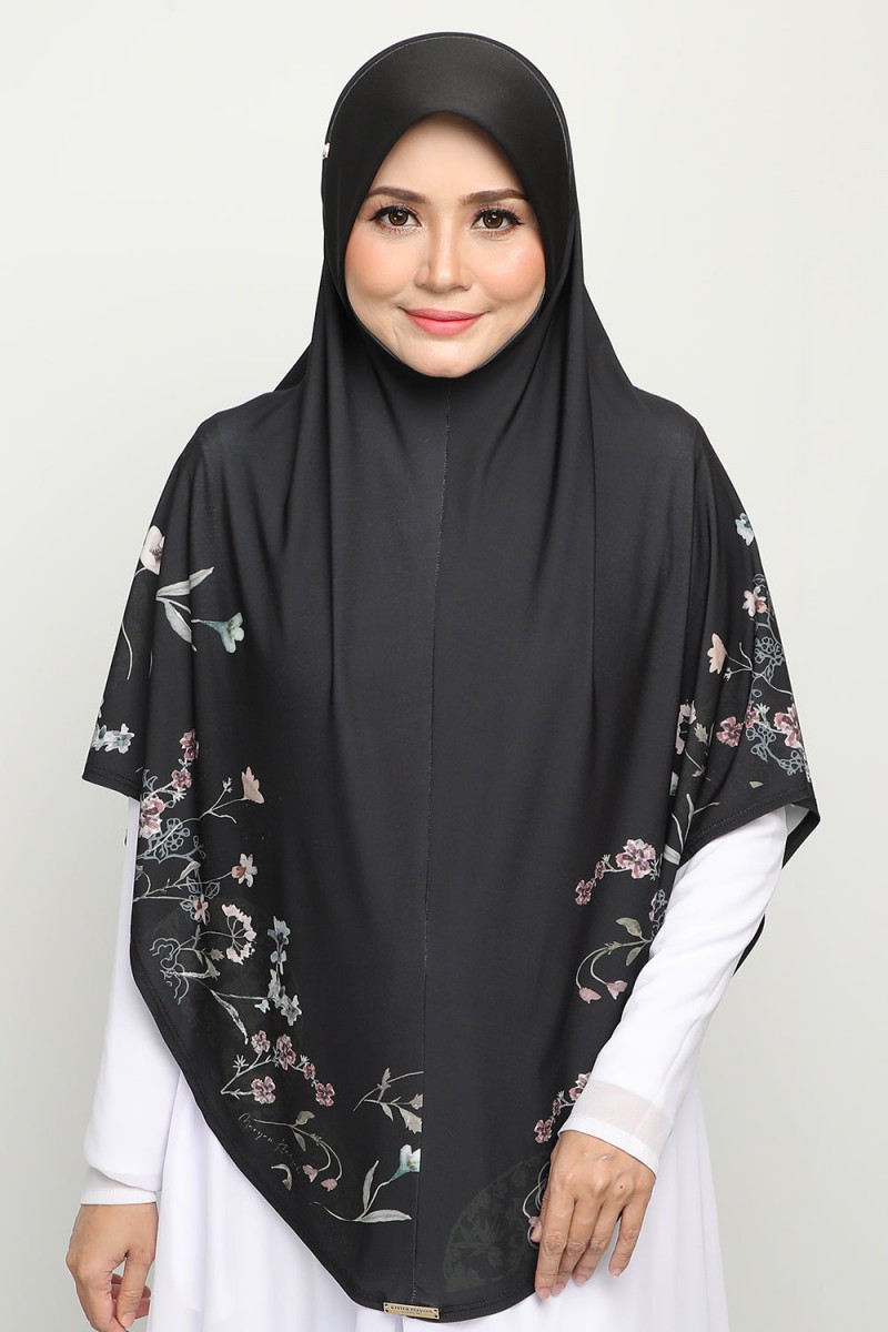 As-Is Sarung Printed Najdiyyah Black Torn