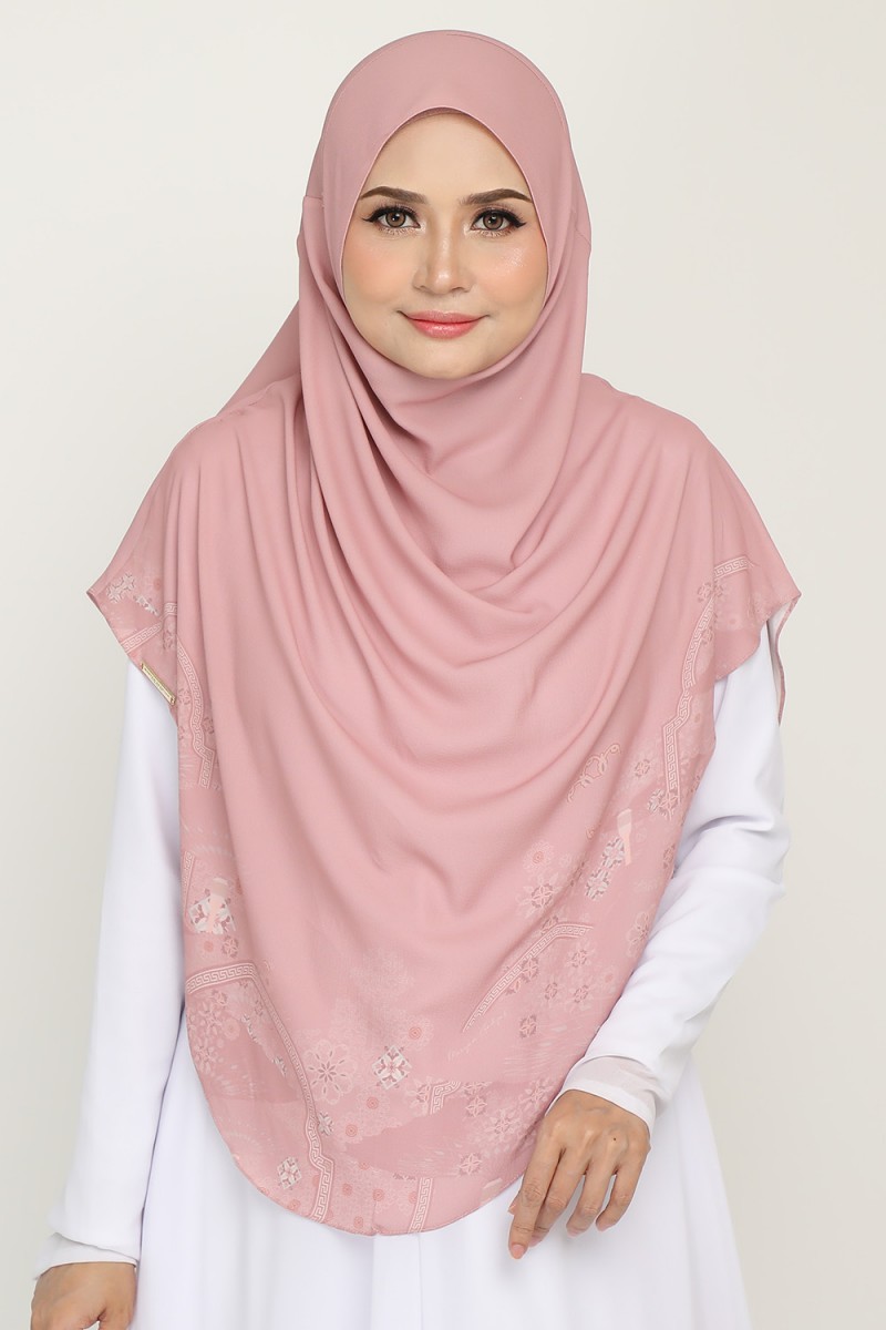 Umma Printed Raudhah Blushing Peach