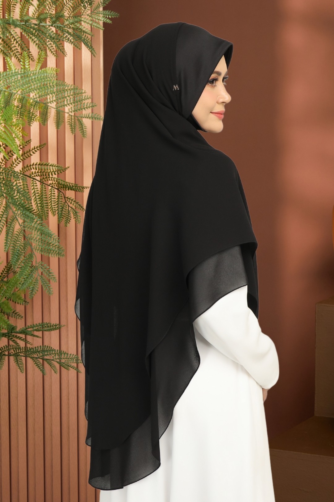 Khimar 2-Layer Cherna Black