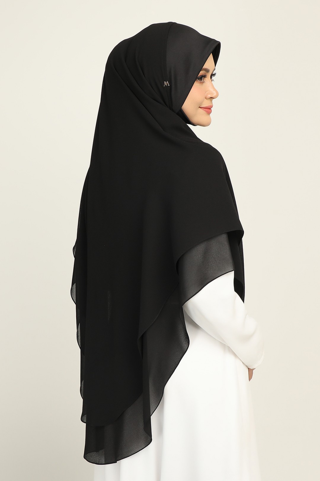 Khimar 2-Layer Cherna Black