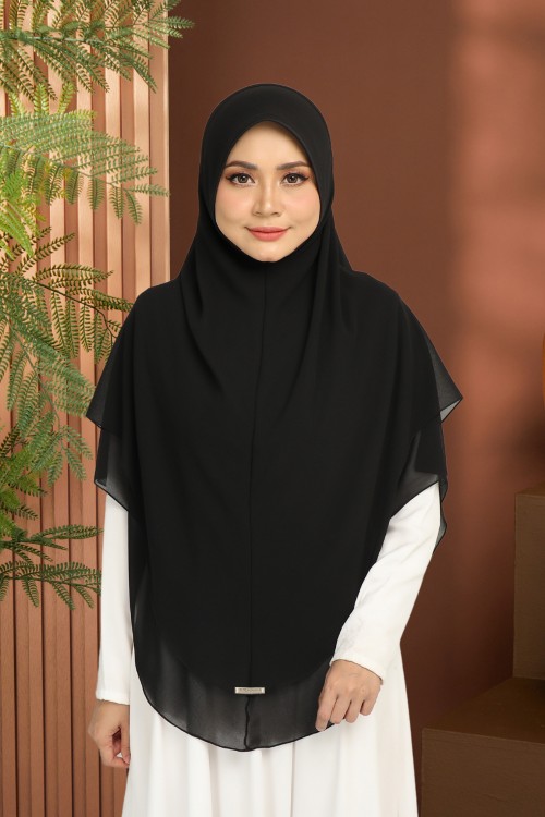 Khimar 2-Layer Cherna Black