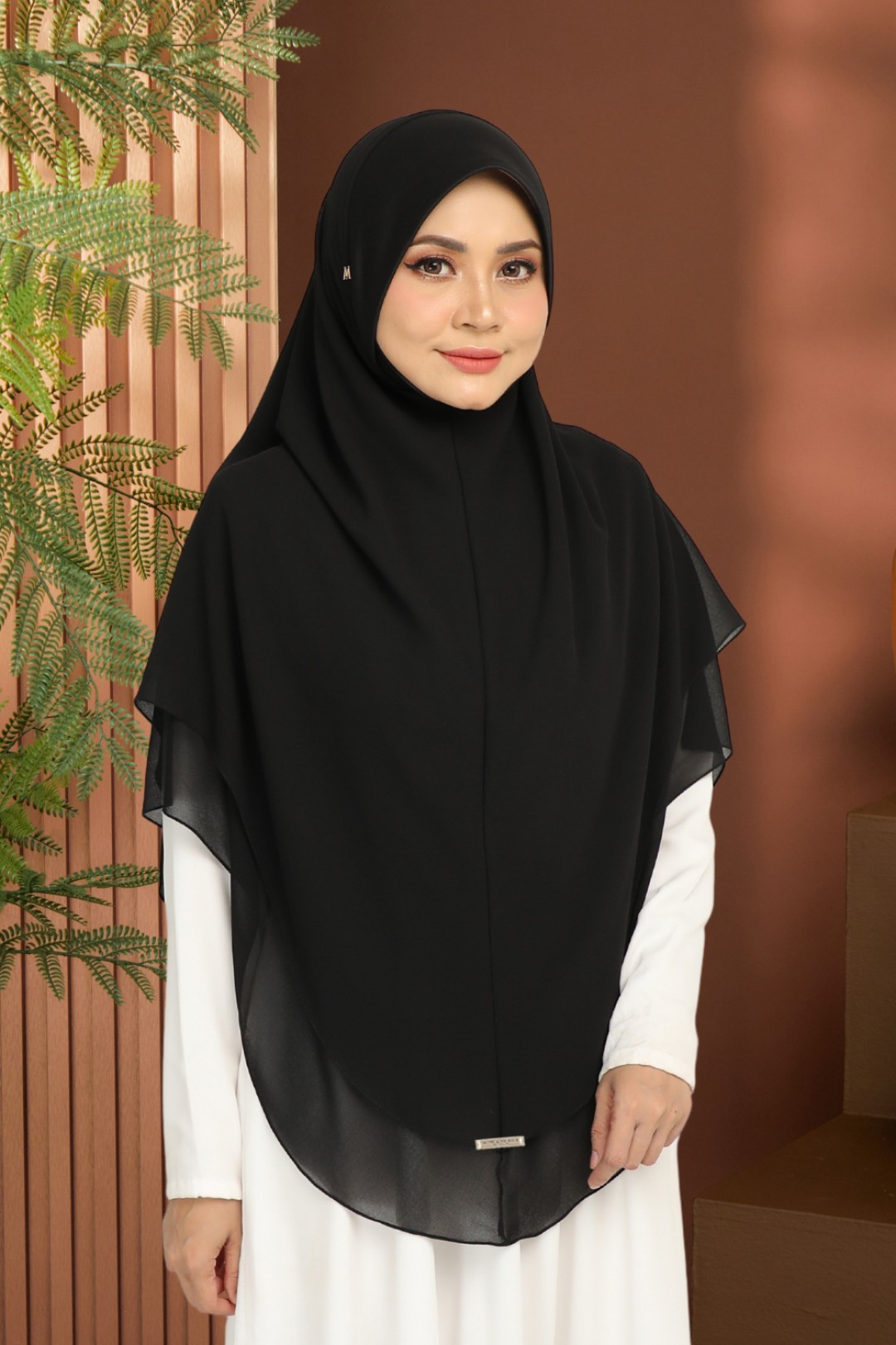 Khimar 2-Layer Cherna Black