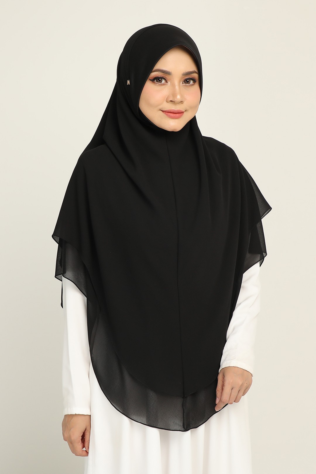 Khimar 2-Layer Cherna Black