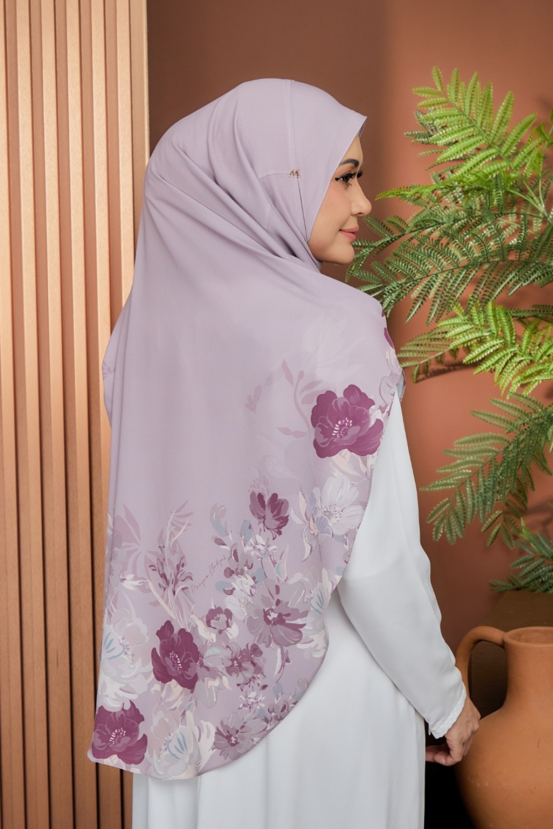 Umma Printed Budi Coral Blossom
