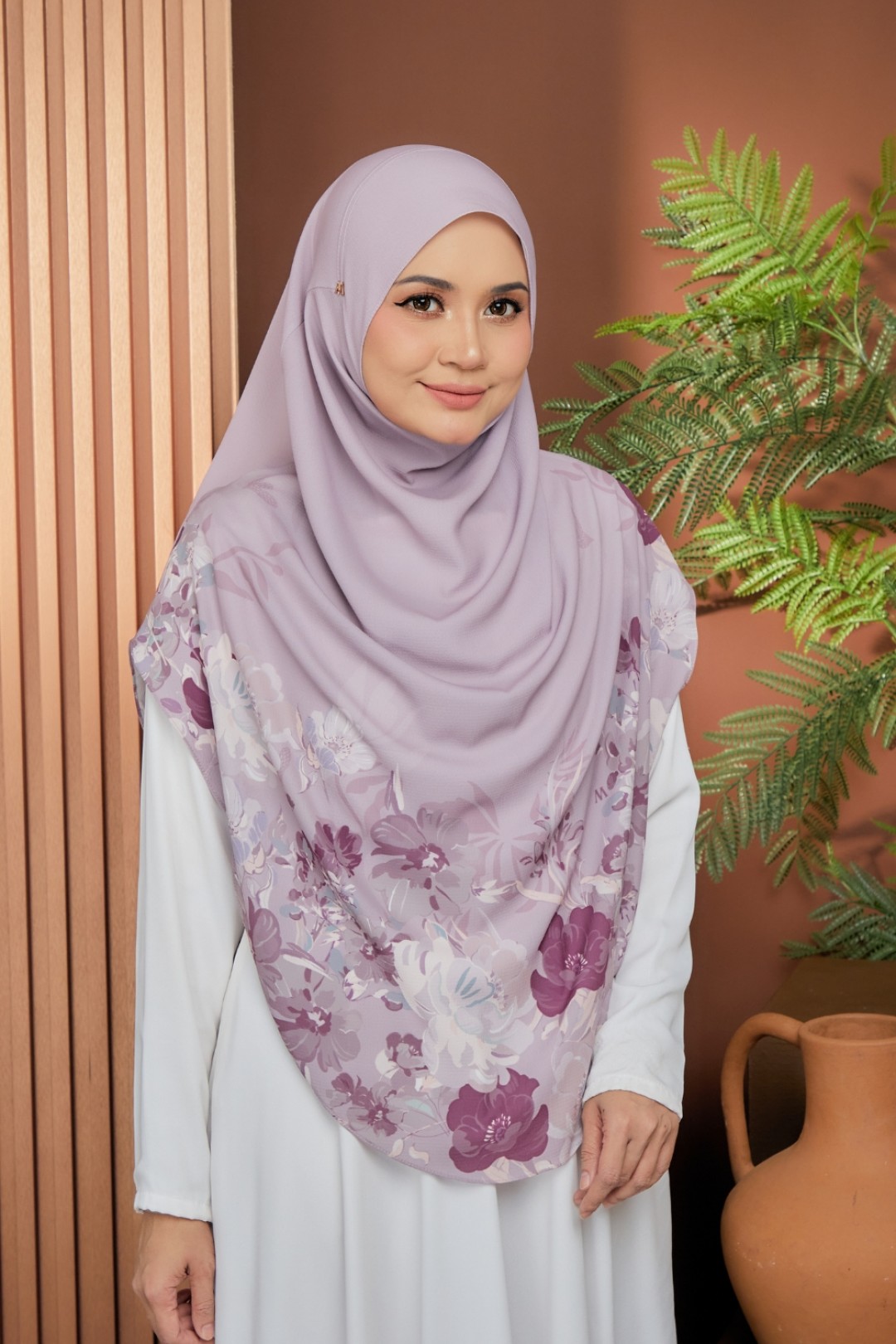 Umma Printed Budi Coral Blossom
