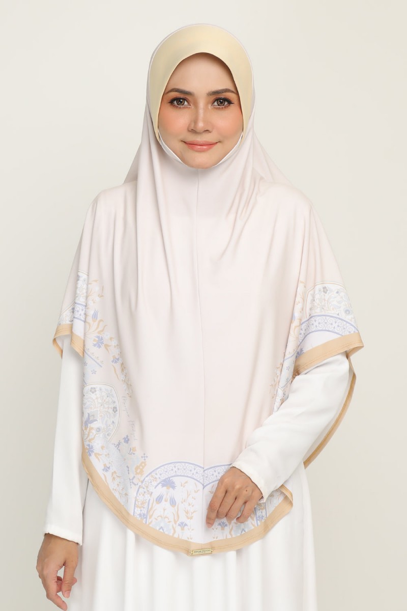 As-Is Sarung Printed Vanda Creamy Beige