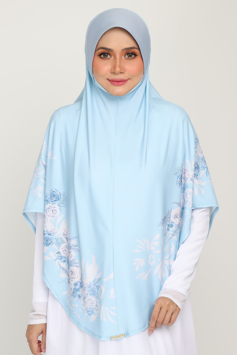 As-is Sarung Printed Zahra Crystal Blue