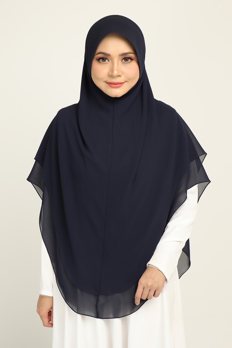 Khimar 2-Layer Ezrak Blue