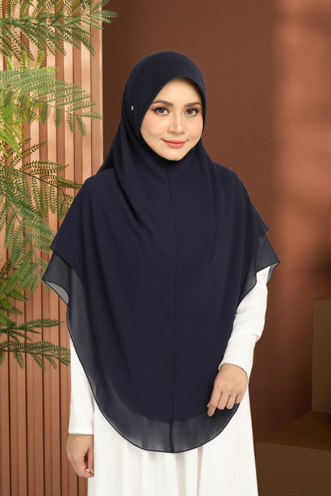Khimar 2-Layer Ezrak Blue