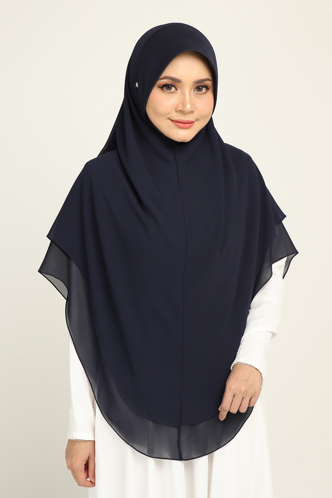 Khimar 2-Layer Ezrak Blue